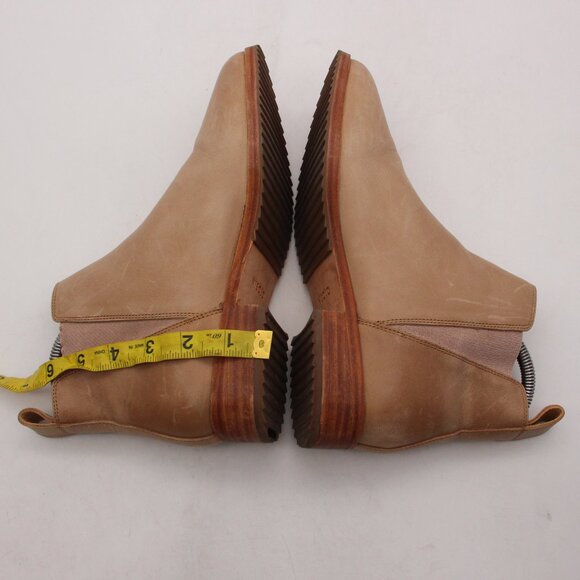 Nisolo Everyday Leather Chelsea Boots Women's US 6.5 Almond Tan Beige Pull On - Picture 6 of 11